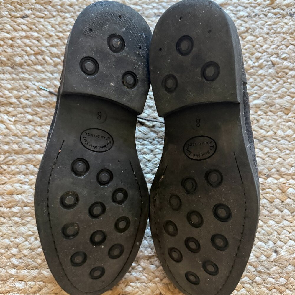 To Boot New York Adam Derrick Men’s Sz 8 Suede Leather Boots Charcoal Brown - Picture 9 of 11